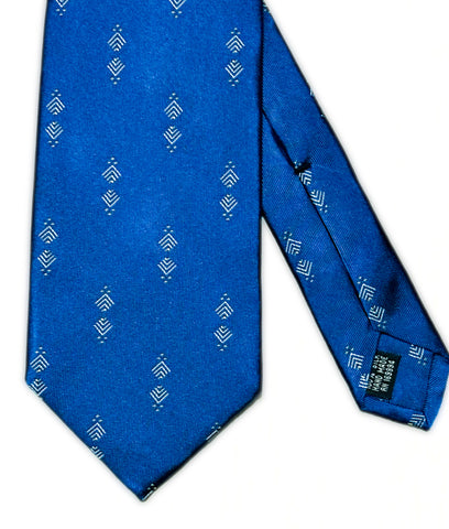 Double Diamond Woven Silk Necktie - Ocean