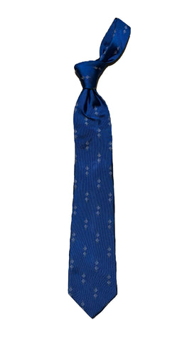 Double Diamond Woven Silk Necktie - Ocean