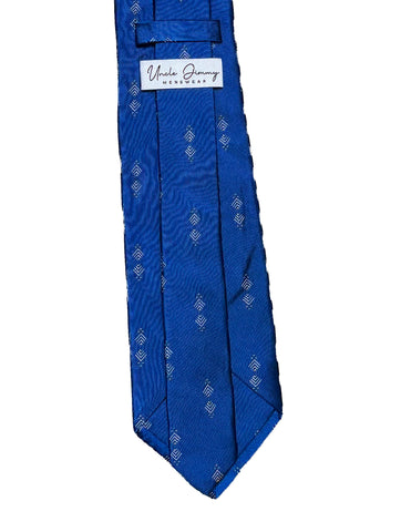 Double Diamond Woven Silk Necktie - Ocean