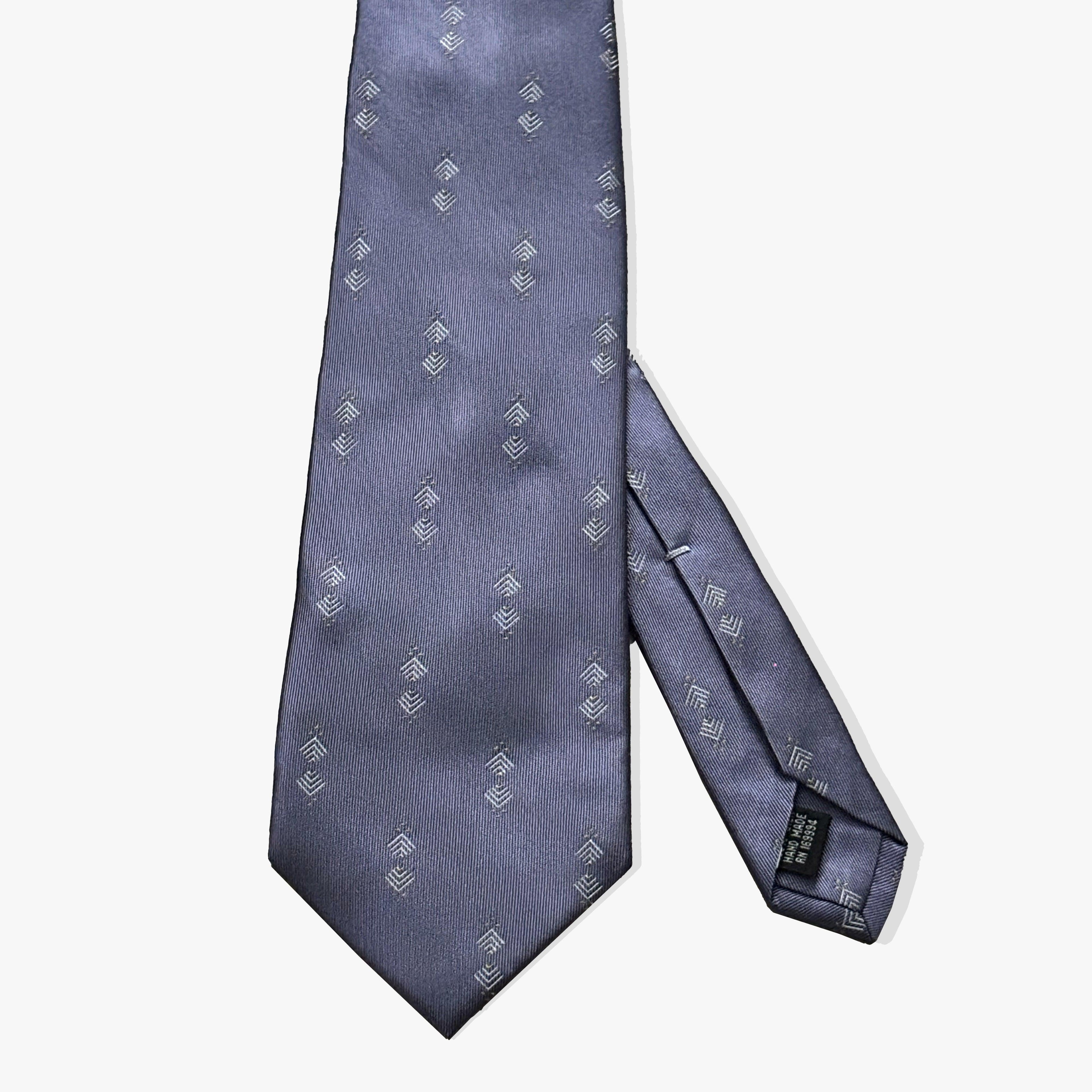 Double Diamond Woven Silk Necktie - Lavender - Uncle Jimmy Menswear