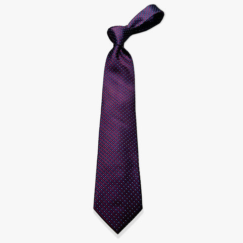Micro Stripe Woven Silk Necktie - Burgundy - Uncle Jimmy Menswear