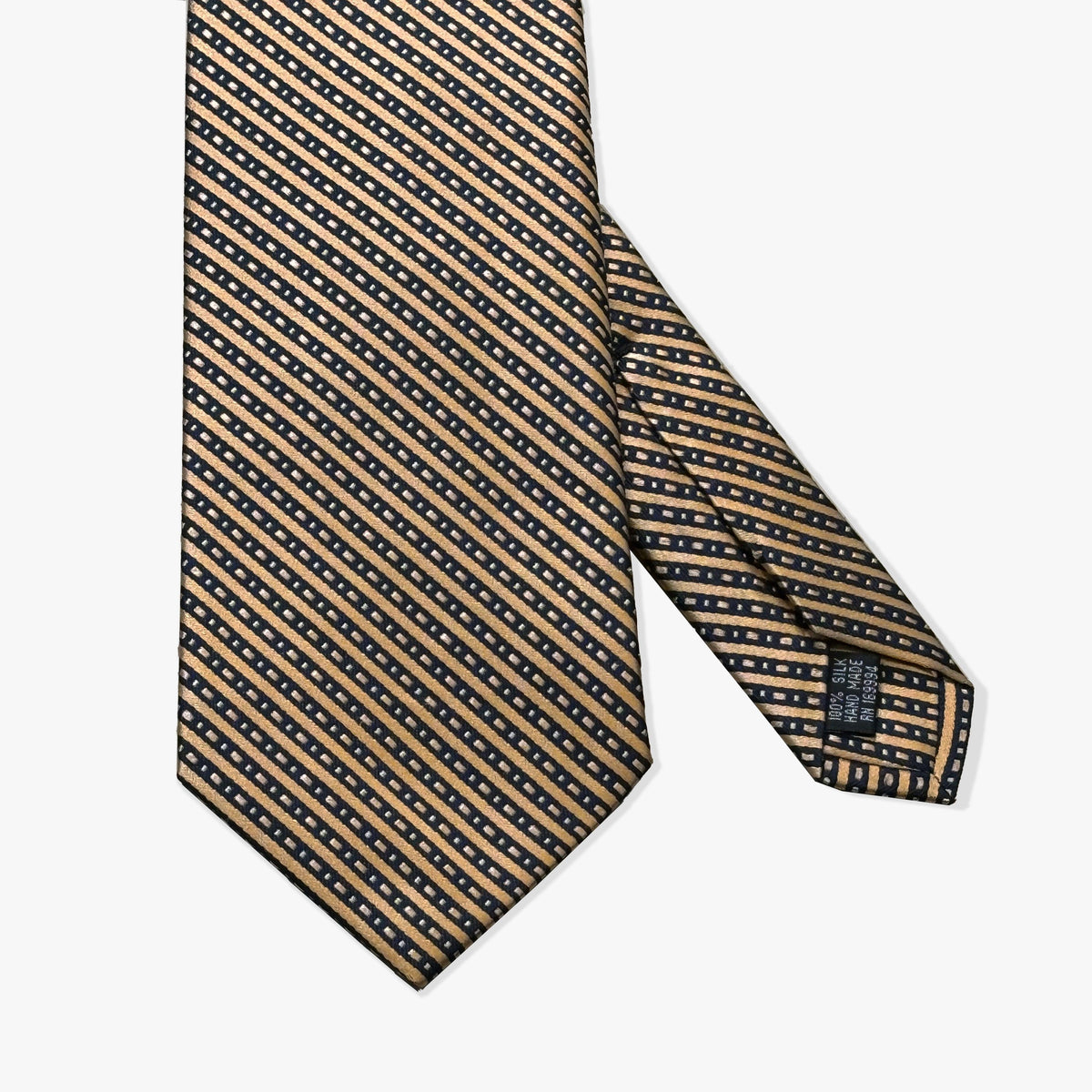 Micro Stripe Woven Silk Necktie - Copper - Uncle Jimmy Menswear