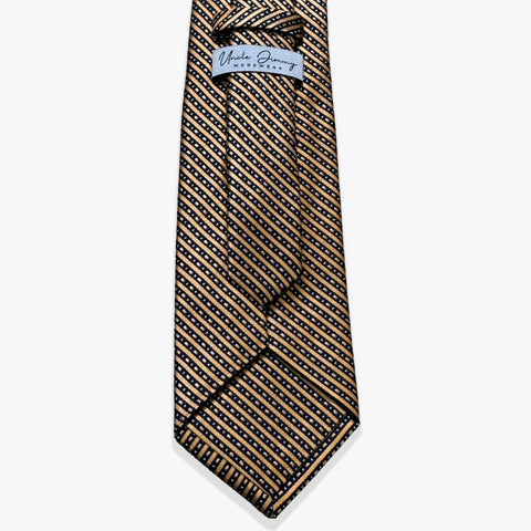 Micro Stripe Woven Silk Necktie - Copper - Uncle Jimmy Menswear